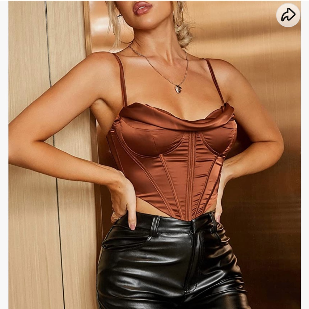 Satin corset top